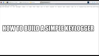 How to program a simple keylogger