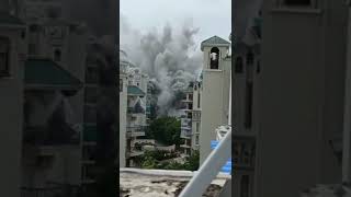 Twin tower demolition in Noida #noida #shorts #shortvideo #today #trending