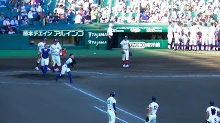 大阪桐蔭のボール回しからノック。第99回全国高校野球選手権大会