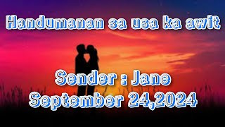 handumanan sa usa ka awit sender Jane - September 24:2024