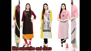 Aishani Graceful Kurti || Women Printed Crepe Kurti