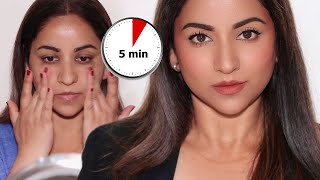 Just 5 MINUTES! (No Foundation Makeup Tutorial to Work/Office)