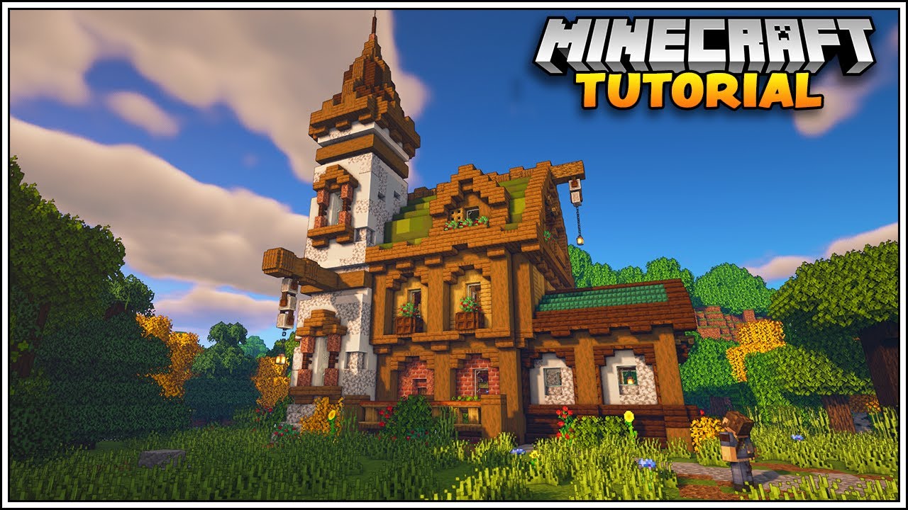 Minecraft: How To Build A Medieval House Tutorial - YouTube