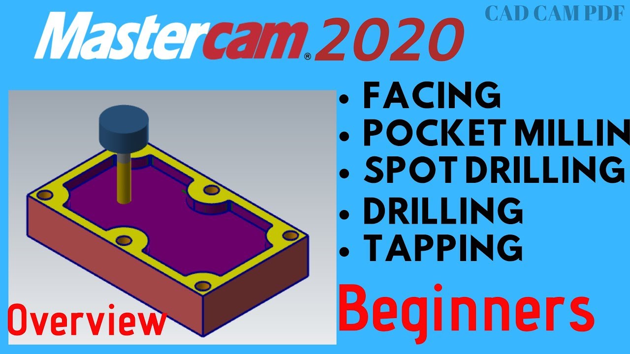 Milling Operations For Beginners Mastercam 2020 Tutorial Overview
