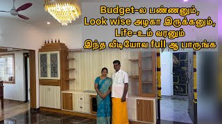 வெறும் ₹50,000-ல்  Modular Kitchen | low budget interior  in tamil | wardrobe de