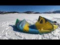 snowkiting the dillon reservoir on skis and snowboard march 14th 2022