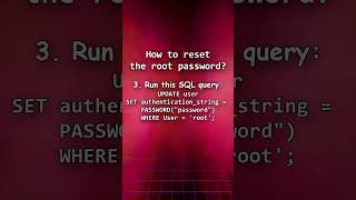 MySQL - How to Reset the Root Password?