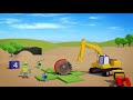 eric the excavator changes tools gecko s garage construction truck educational videos for kids