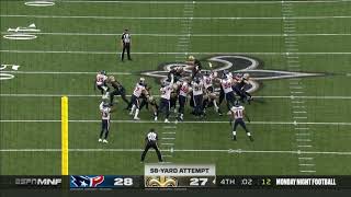 Will Lutz Game Winning Field Goal | Texans vs. Saints | NFL