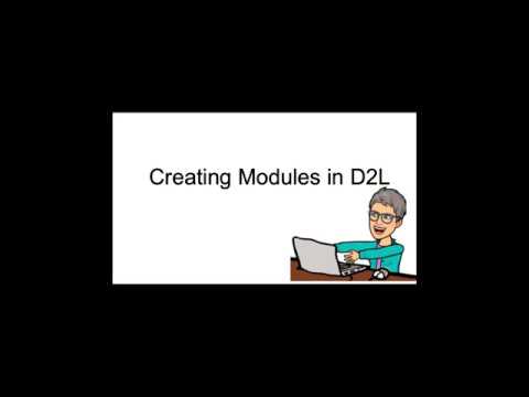 Creating Modules In D2l Youtube