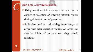 Run time array initialization