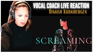 VOCAL COACH -DIMASH SCREAMING REACTION -OFFICIAL+IDOL HITS.
