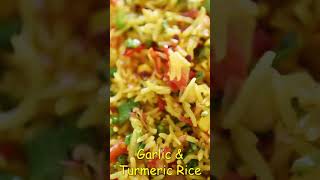 Delicious Easy Garlic Turmeric Rice Recipe #Shorts
