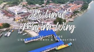 Jeti Lumut  And Marina Wing By Drone Footage