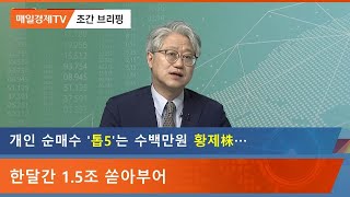 개인 순매수 '톱5'는 수백만원 황제株…한달간 1.5조 쏟아부어 / 조간브리핑 / 매일경제TV