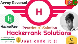 Hackerrank"C" Programming solutions.. Array Reversal #erraghu #hackerrank #arrayreversal