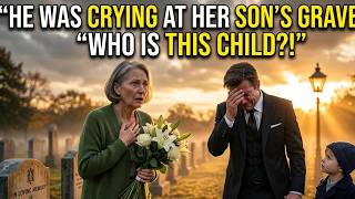 She Visited Her Son’s Grave… and Discovered a Millionaire in Tears Holding a Child