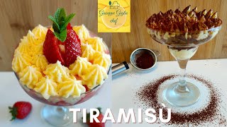 Tiramisu tradicional y de fresas, dos variantes fáciles y deliciosas