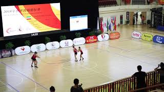 2018 FISAC IRSF World Rope Skipping Championships Female Team DD Pairs Freestyle Belgium 2