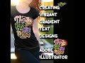 Creating Vibrant Gradient Text Designs in Adobe Illustrator #typography #illustrator  #tshirt