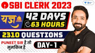 SBI CLERK PRE 2023 | Reasoning Crash Course 42 Days लगातार 2310 Ques 63 Hours | DAY-01 | Puneet sir