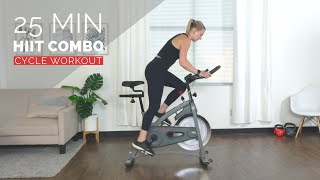 25 Min Intermediate Cycle Bike HIIT Combo Workout