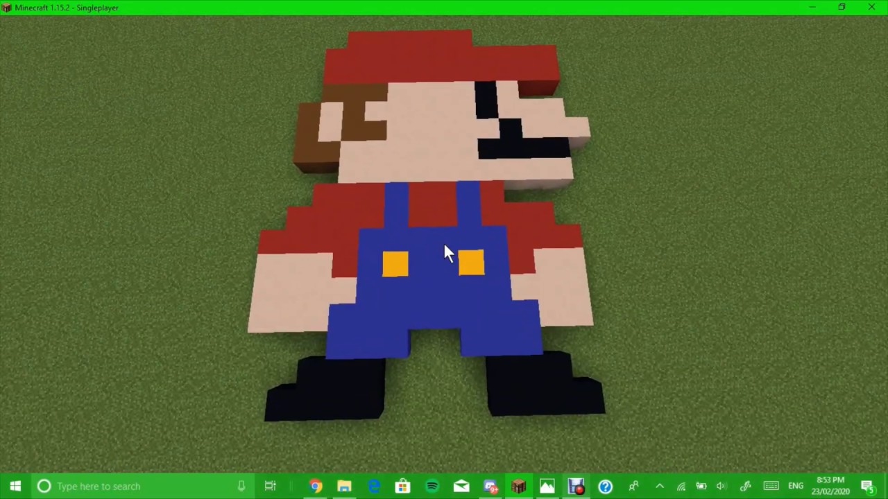 Minecraft Mario Pixel Art Youtube