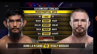 aung la nsang VS vitaly bigdash full fight highlight-အောင်လပွဲမကြည့်လိုက်ရတဲ့သူတွေအတွက်