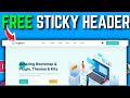 How to make sticky header in elementor FREE | Wordpress sticky header tutorials