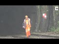 heavy rain leaves train station flooded