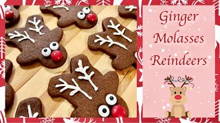 Ginger Molasses Reindeer Cookies ✨🦌