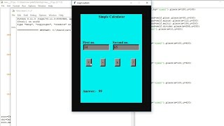 Simple calculator with python | Tkinter | python