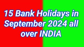 Bank holiday in September 2024 | Bank holiday