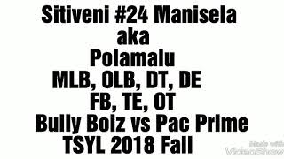 9u Sitiveni Manisela TSYL 2018 Fall Bully Boiz vs Pac Prime