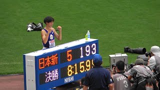 2021 日本陸上選手権男子3000m障害決勝　三浦選手また日本新