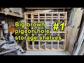 Big brown pigeon hole storage shelves pt1 - Planing, layout & cutting