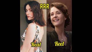 RRR movie Reel & Real characters #shorts #rrr #rrrmovie #rajamouli #jrntr #ramcharan #aliabhatt