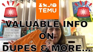 (NOT SPONSORED) TEMU HAUL || TEMU (DUPES & SECRETS) USEFUL INFO & IT COULD SAVE YOU $$$