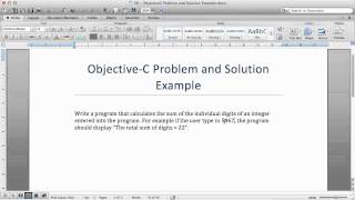 Objective C Tutorials 61 Problem and Solution Example
