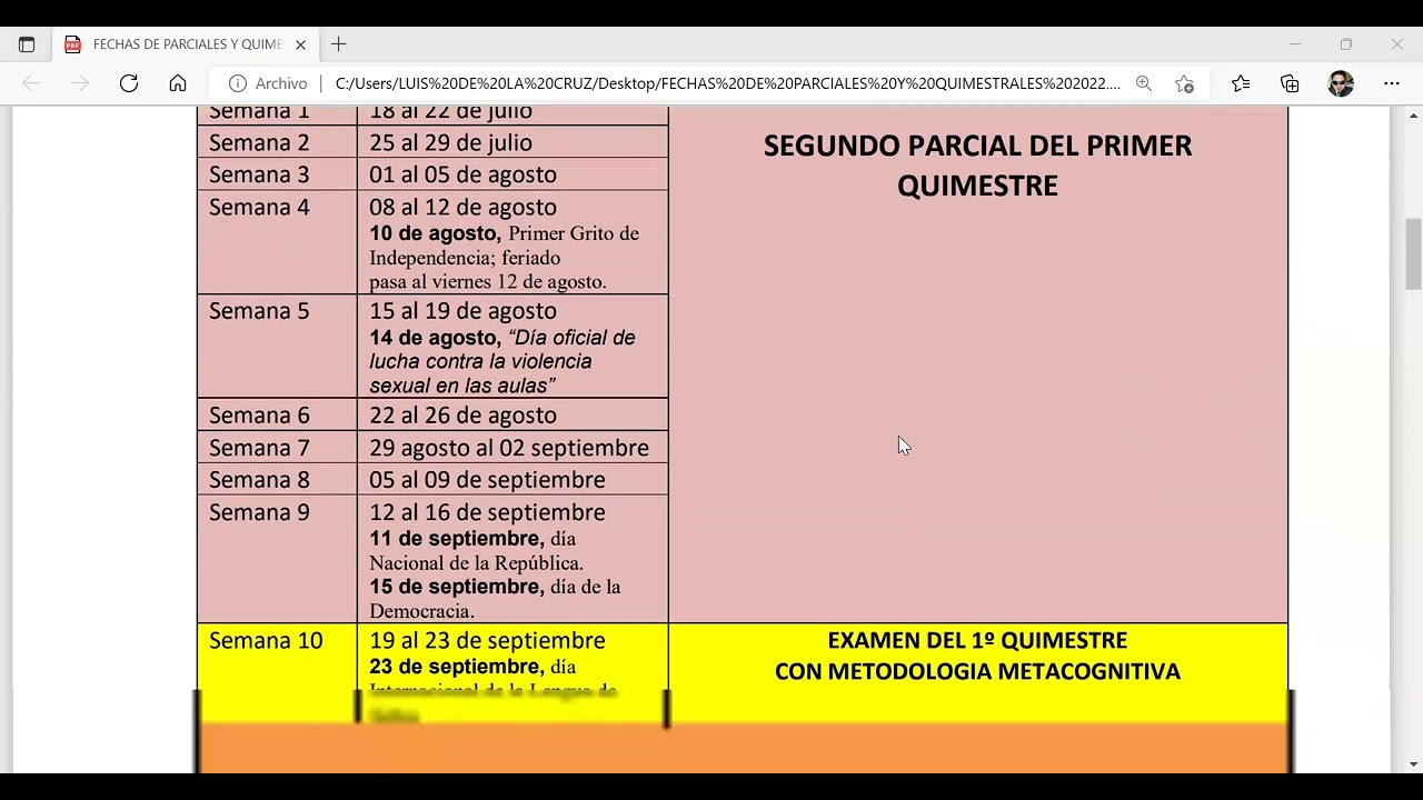 Cronograma Escolar Por Parciales 2022 2023 Costa Gal 225 Pagos - IMAGESEE