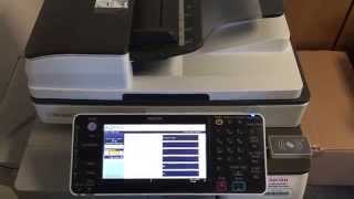 Ricoh Print Shop - How to Scan and E-mail a Document Using a Copy Machine