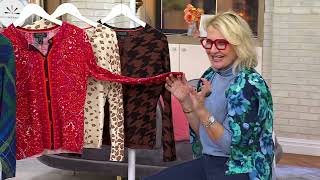 Isaac Mizrahi Live! Estate Printed Button Front Cardigan on QVC