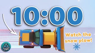 10 Minute Winter Classroom Timer with Snowplow and Lo-Fi Music βοΈπ