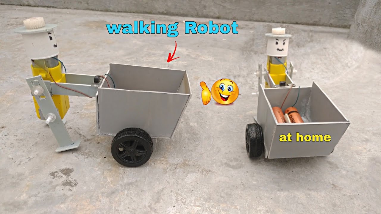 Walking Robot From Gear Motor|| DIY Robot At Home - YouTube