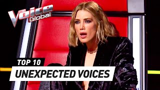 SURPRISING VOICES during the Blind Auditions on The Voice