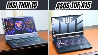 Asus tuf A15 Ryzen 7 vs MSI Thin 15 RTX 3050 | Best Gaming Laptop under 50000 - 55000