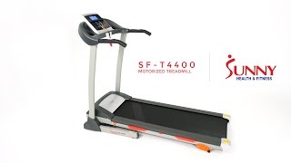 Sunny Health & Fitness SF-T4400 Treadmill w/ Manual Incline and LCD Display