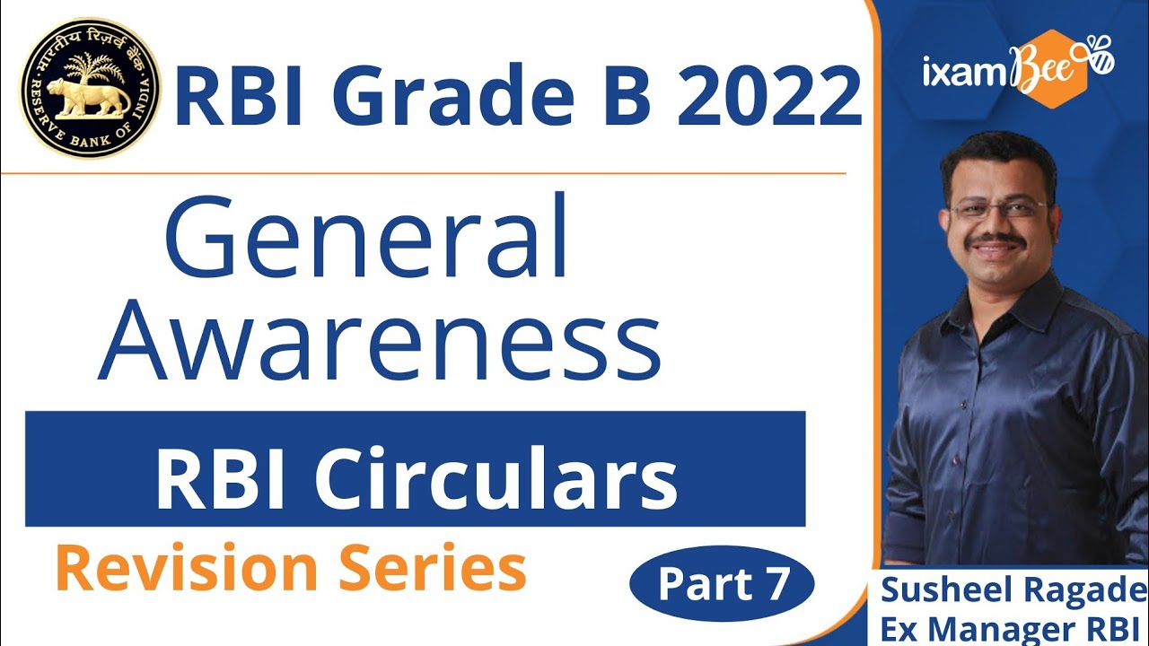 RBI Grade B 2022 | General Awareness | RBI Circular | Revision Series ...