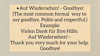 A1 German: Verabschiedungen–How to Say Goodbye in German Easily! German for Beginners | Learn German