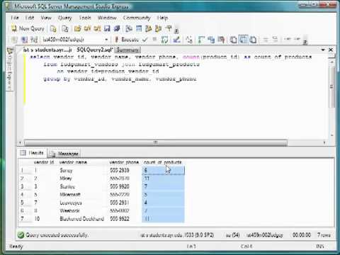 SQL: Group By, Having, Min, Max Sum SQL: Group By, Having, Min, Max Sum